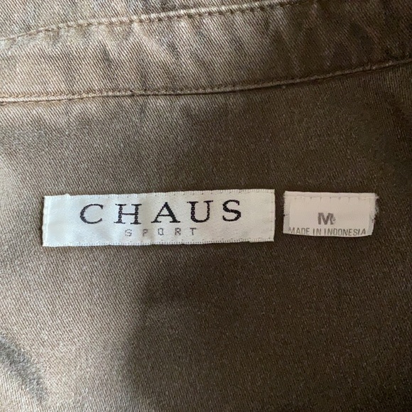 Vintage CHAUS Sport Women’s Brown Cotton Canvas Barn Chore Cargo Jacket MEDIUM - Picture 10 of 11